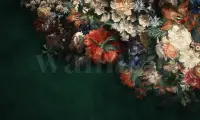 Elegant Dark Floral Blooms Wallpaper Mural