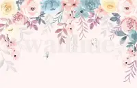 Springtime Flowers and Butterfly Wallpaper Mural