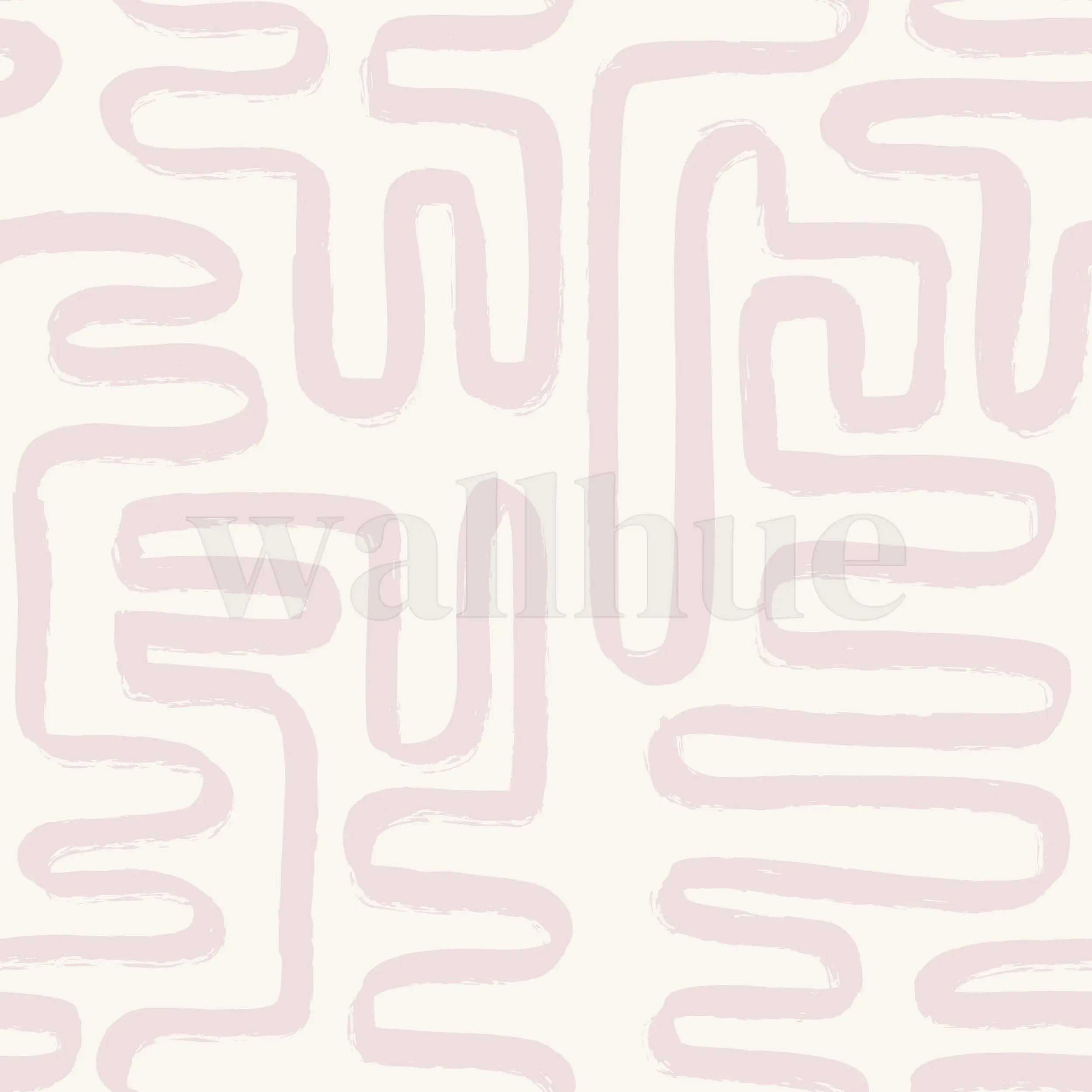 Abstract Minimalist Maze Pattern Wallpaper Mural