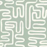 Abstract Minimalist Maze Pattern Wallpaper Mural
