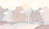 Serene Pastel Mountains Kids Wallpaper Mural
