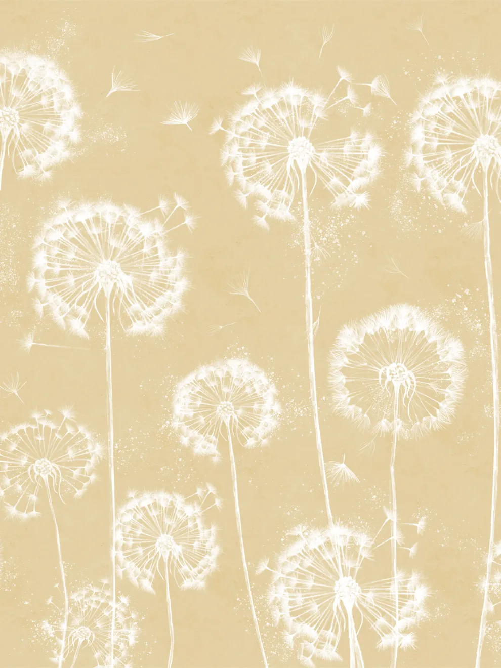 Serene Dandelion Wisps Kids Room Wallpaper