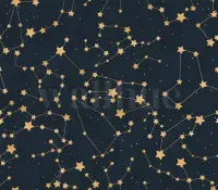 Astronomical Star Patterns Kids Room Wallpaper