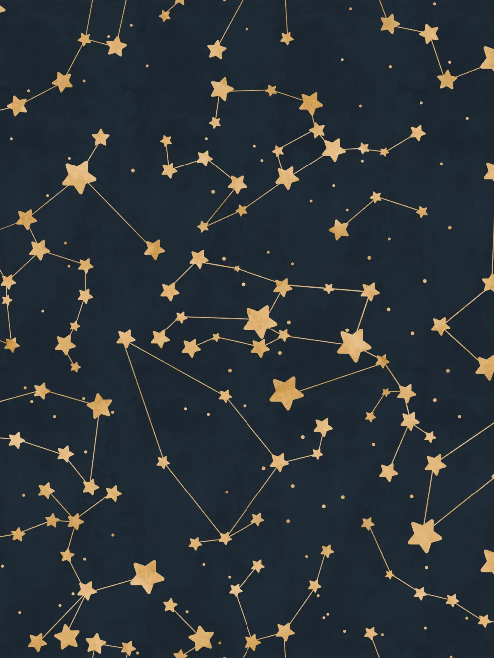 Astronomical Star Patterns Kids Room Wallpaper