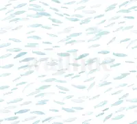 Serene Watercolor Fish Pattern Wallpaper Mural
