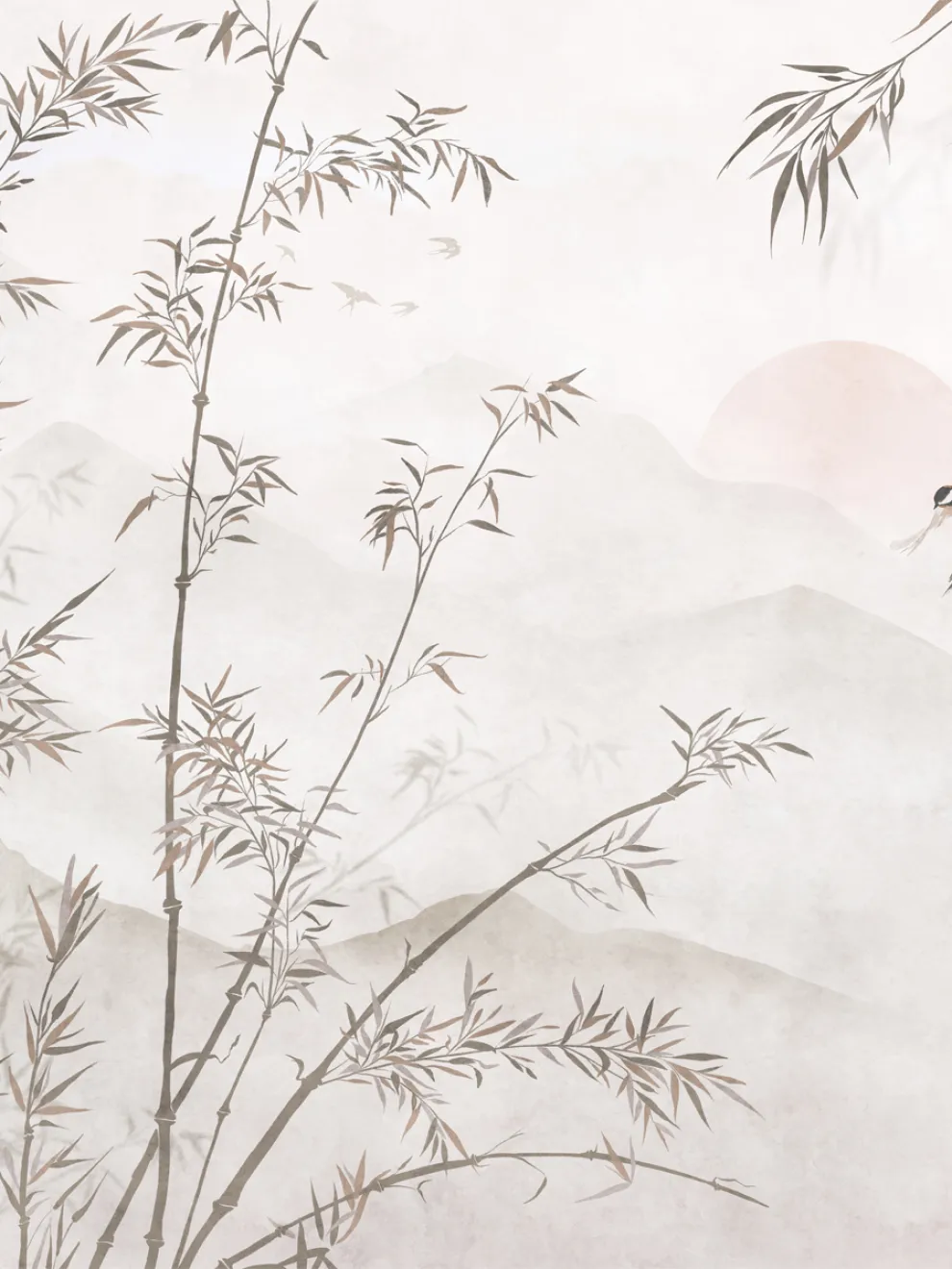 Chinese Bamboo Landscape Wallpaper Mural