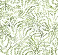Lush Fern Leaf Pattern Wallpaper Mural