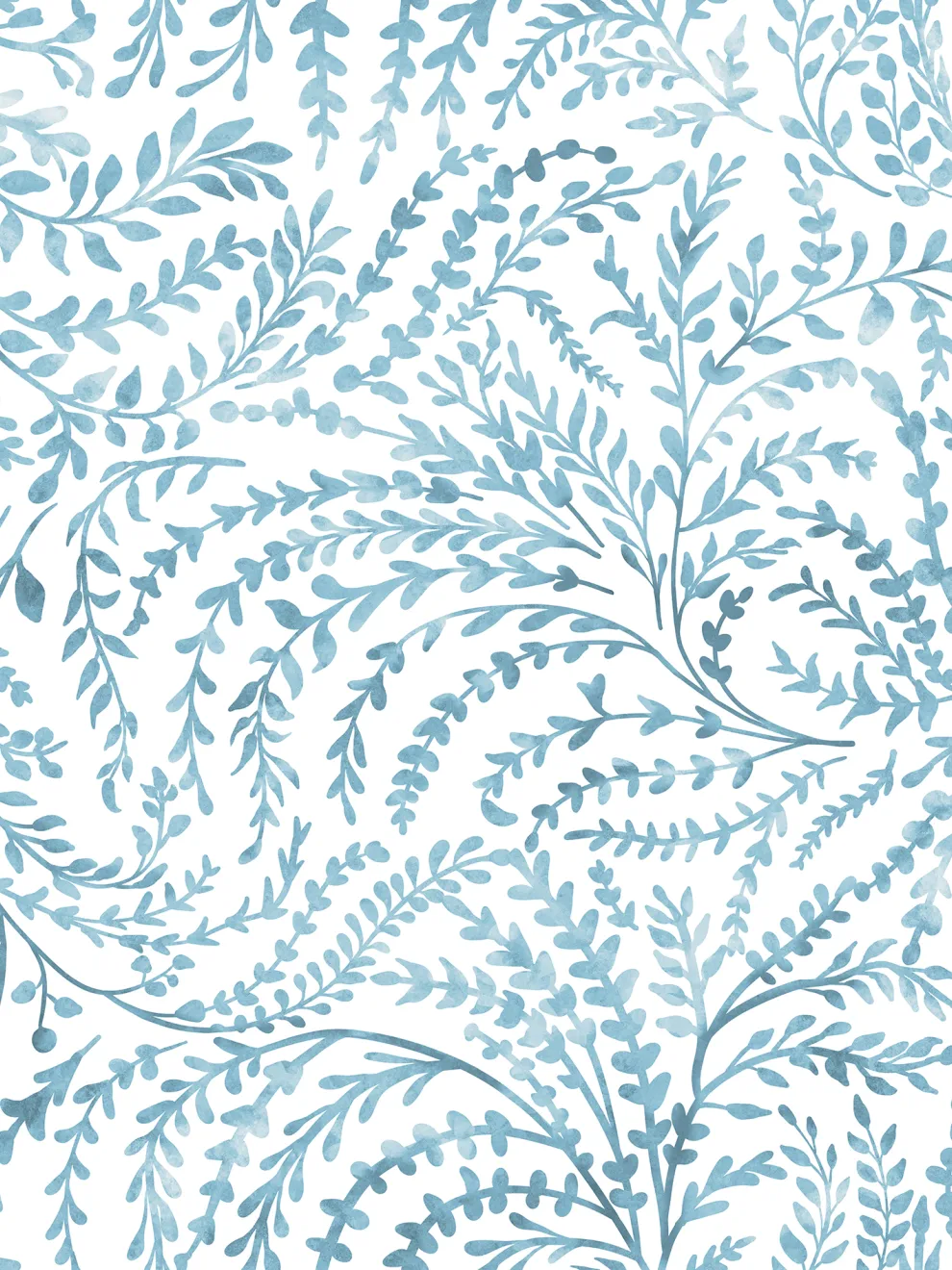 Lush Fern Leaf Pattern Wallpaper Mural