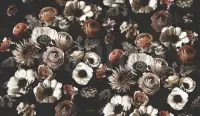 Midnight Florals Elegant Wallpaper Mural