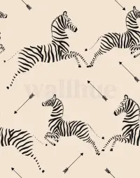 Wildlife Zebra with Arrows Wallpaper Mural