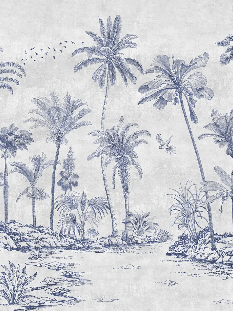 Vintage Sepia Palms Botanical Wallpaper Mural