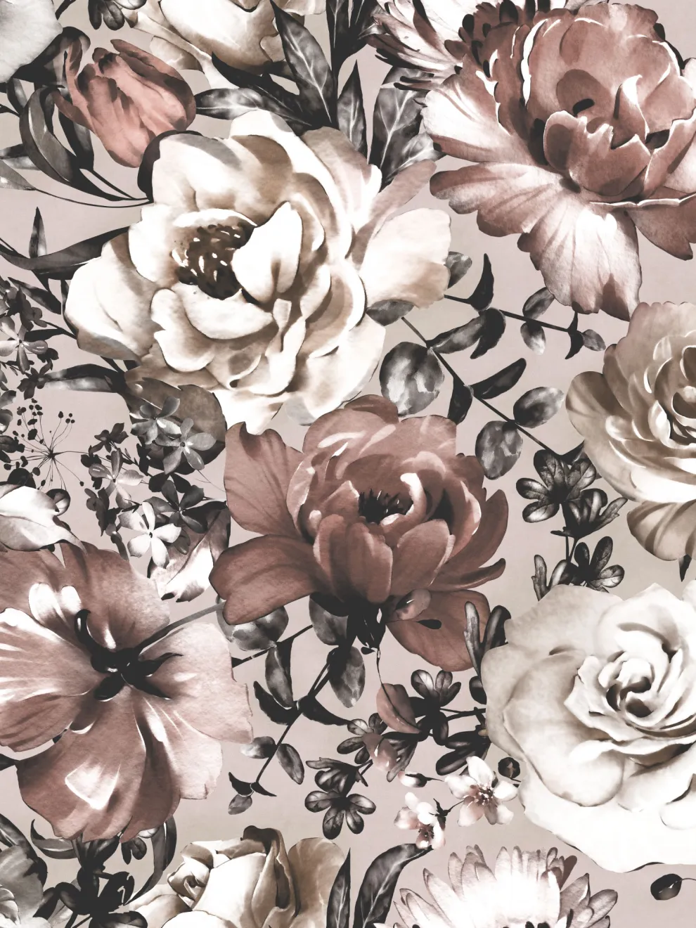 Elegant Peony Whispers Wallpaper Mural