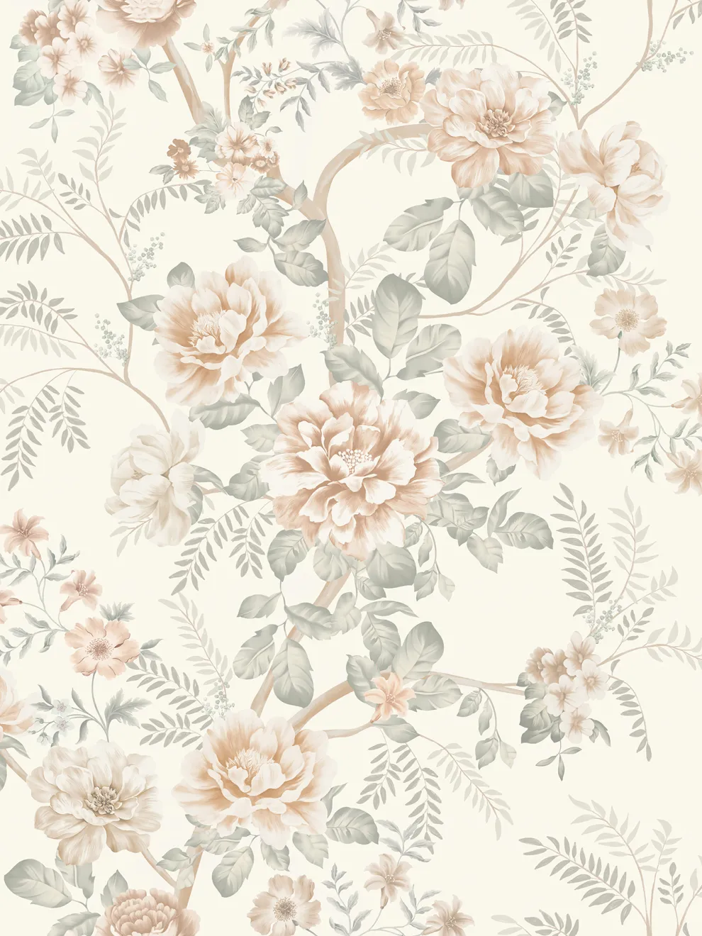 Elegant Peony Garden Wallpaper Mural