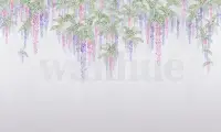Soft Wisteria Elegance Wallpaper Mural