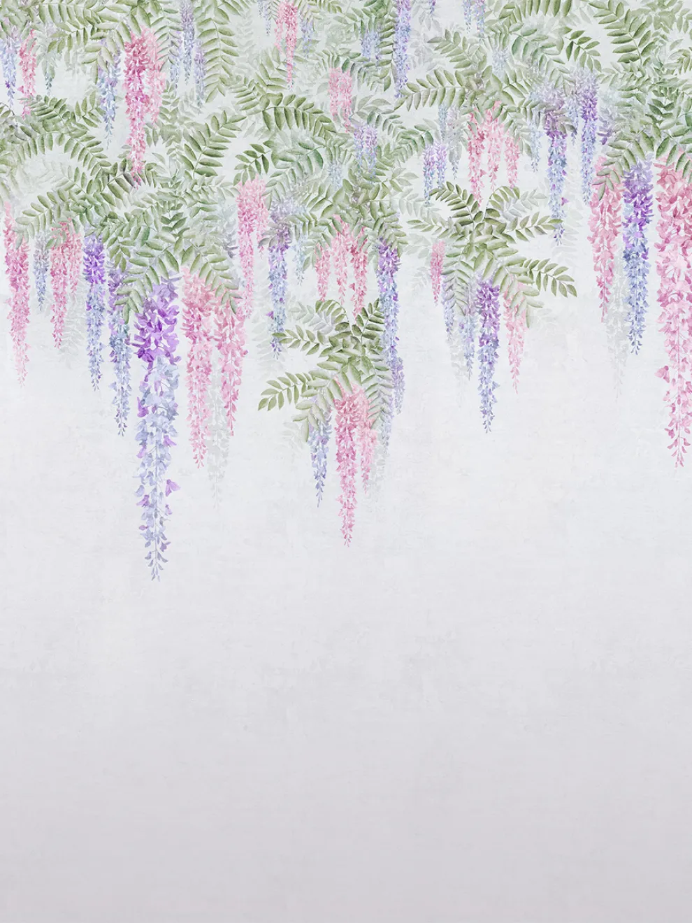 Soft Wisteria Elegance Wallpaper Mural