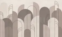 Modern Minimalist Abstract Arches Wallpaper Mural