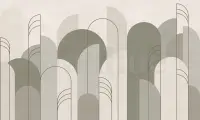 Modern Minimalist Abstract Arches Wallpaper Mural