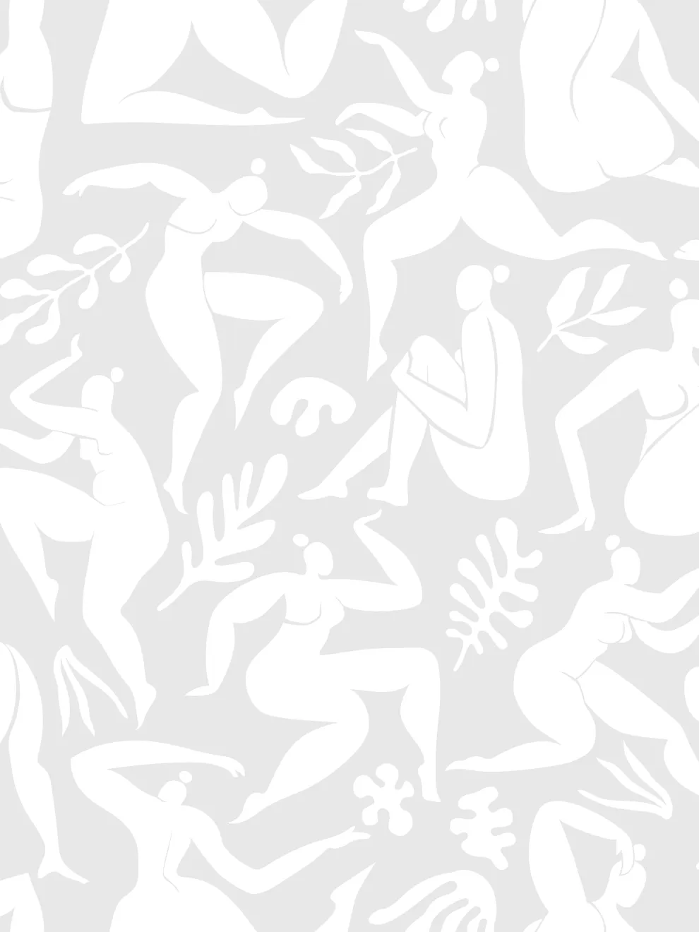 Elegant Abstract Ballet Figures Wallpaper Mural