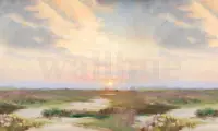 Sunrise Pastel Tones Artistic Wallpaper Mural
