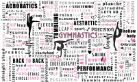 Inspirational Gymnastics Silhouette Text Wallpaper Mural