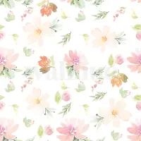 Delicate Watercolor Florals Wallpaper Mural