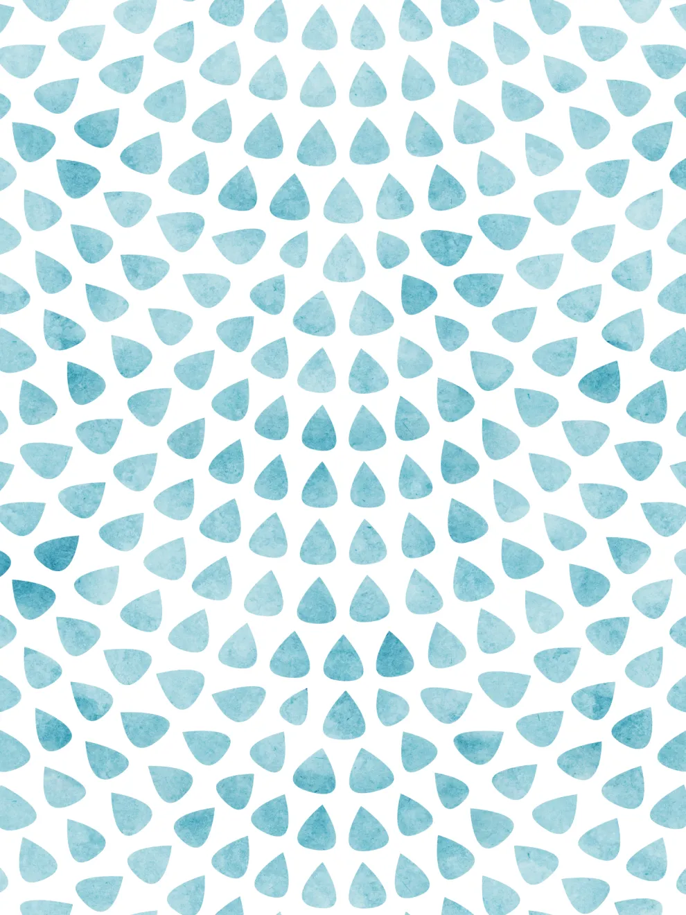 Abstract Aqua Raindrop Pattern Wallpaper Mural