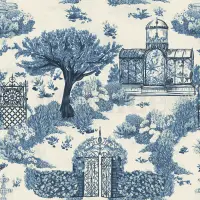 Monochrome Traditional Asian Garden Wallpaper Mural