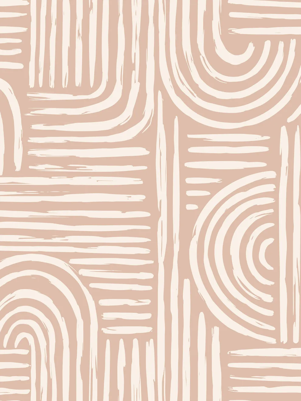 Abstract Minimalist Contour Lines Wallpaper Mural