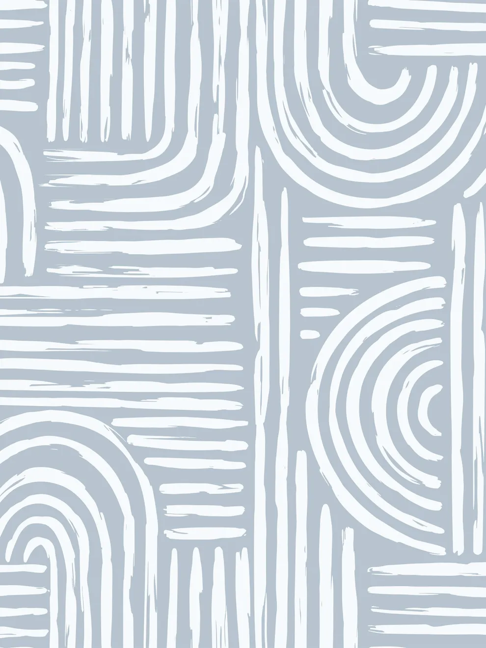 Abstract Minimalist Contour Lines Wallpaper Mural
