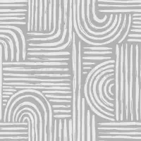 Abstract Minimalist Contour Lines Wallpaper Mural