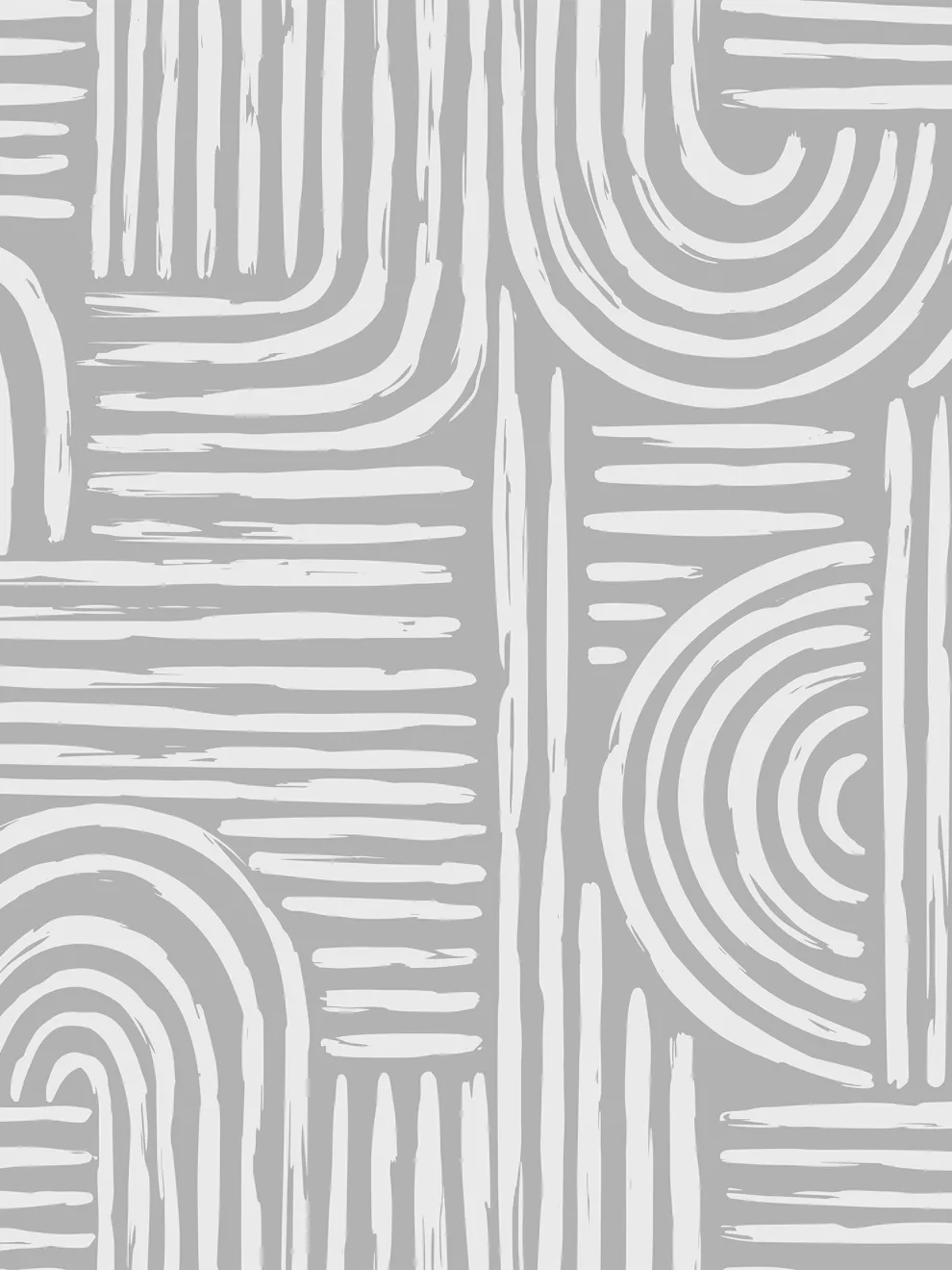 Abstract Minimalist Contour Lines Wallpaper Mural