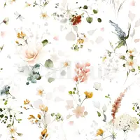 Whimsical Wild Flower Wallpaper Mural