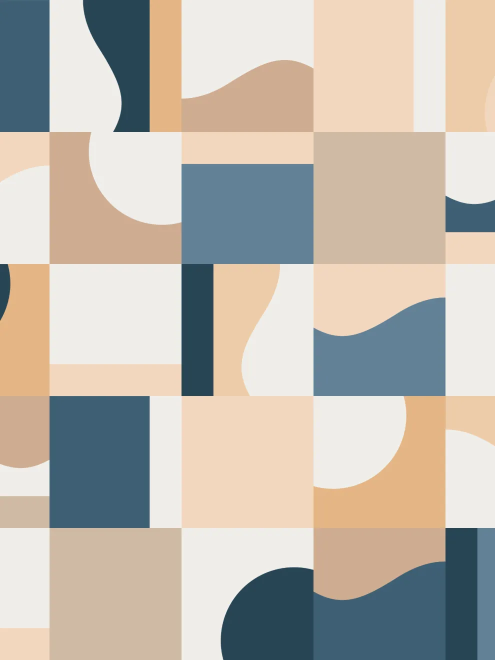 Abstract Colorful Geometric Shapes Wallpaper Mural