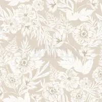 Elegant Watercolor Peony Pattern Wallpaper Mural