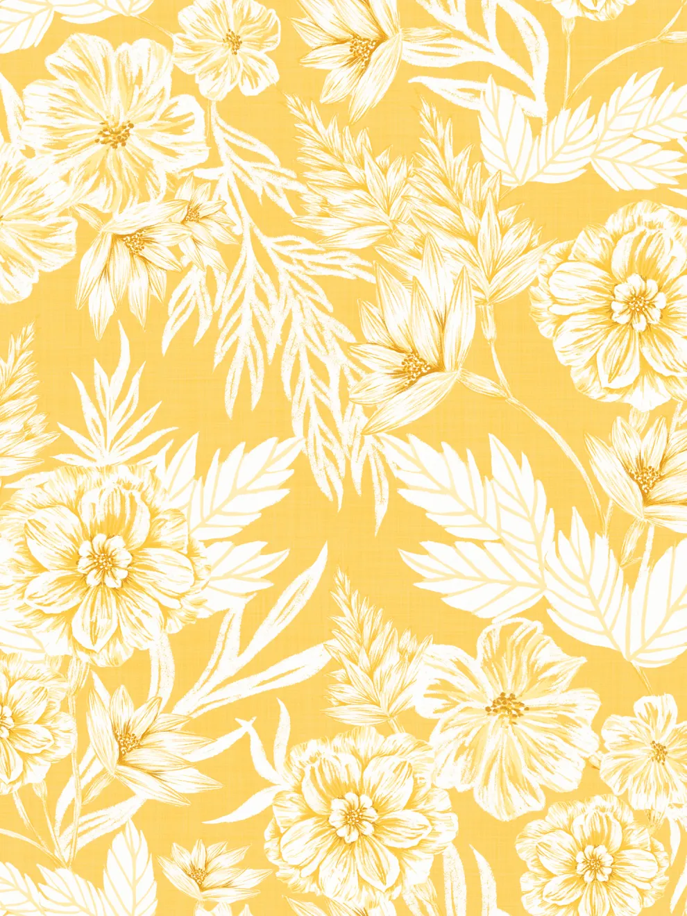 Elegant Watercolor Peony Pattern Wallpaper Mural