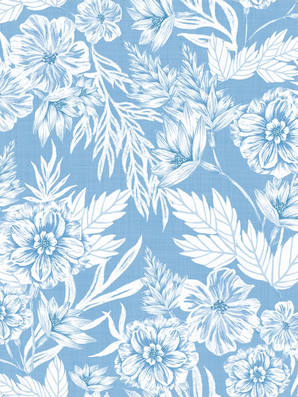 Elegant Watercolor Peony Pattern Wallpaper Mural