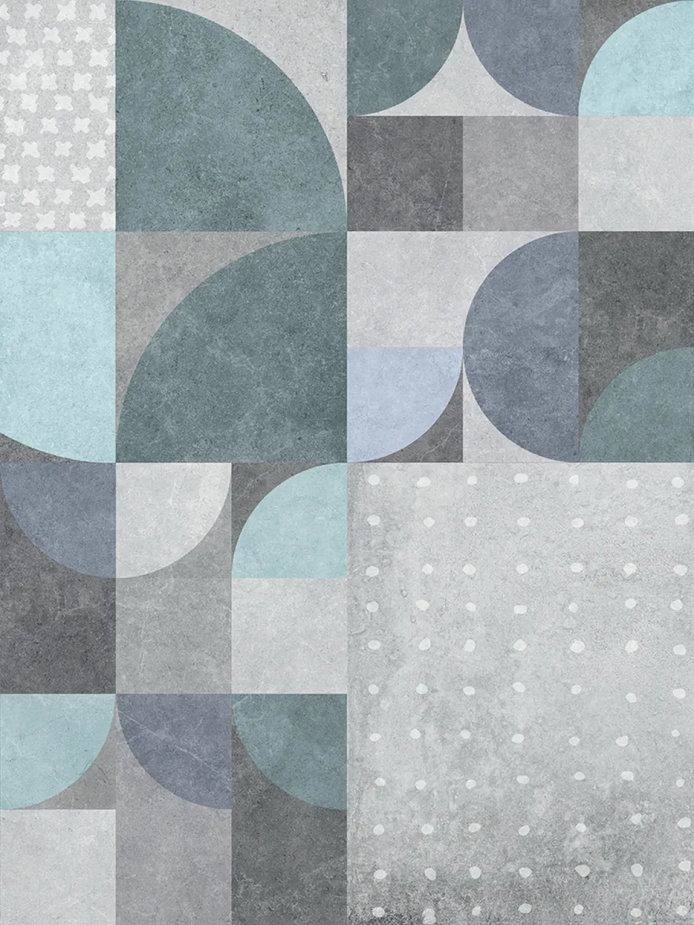 Abstract Soft Cement Geometric Wallpaper Mural