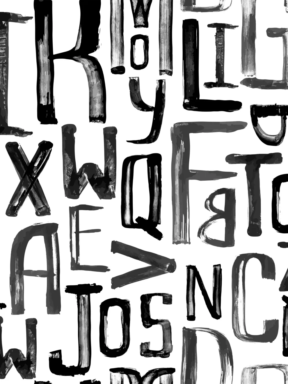 Artistic Graffiti Alphabet Wallpaper Mural