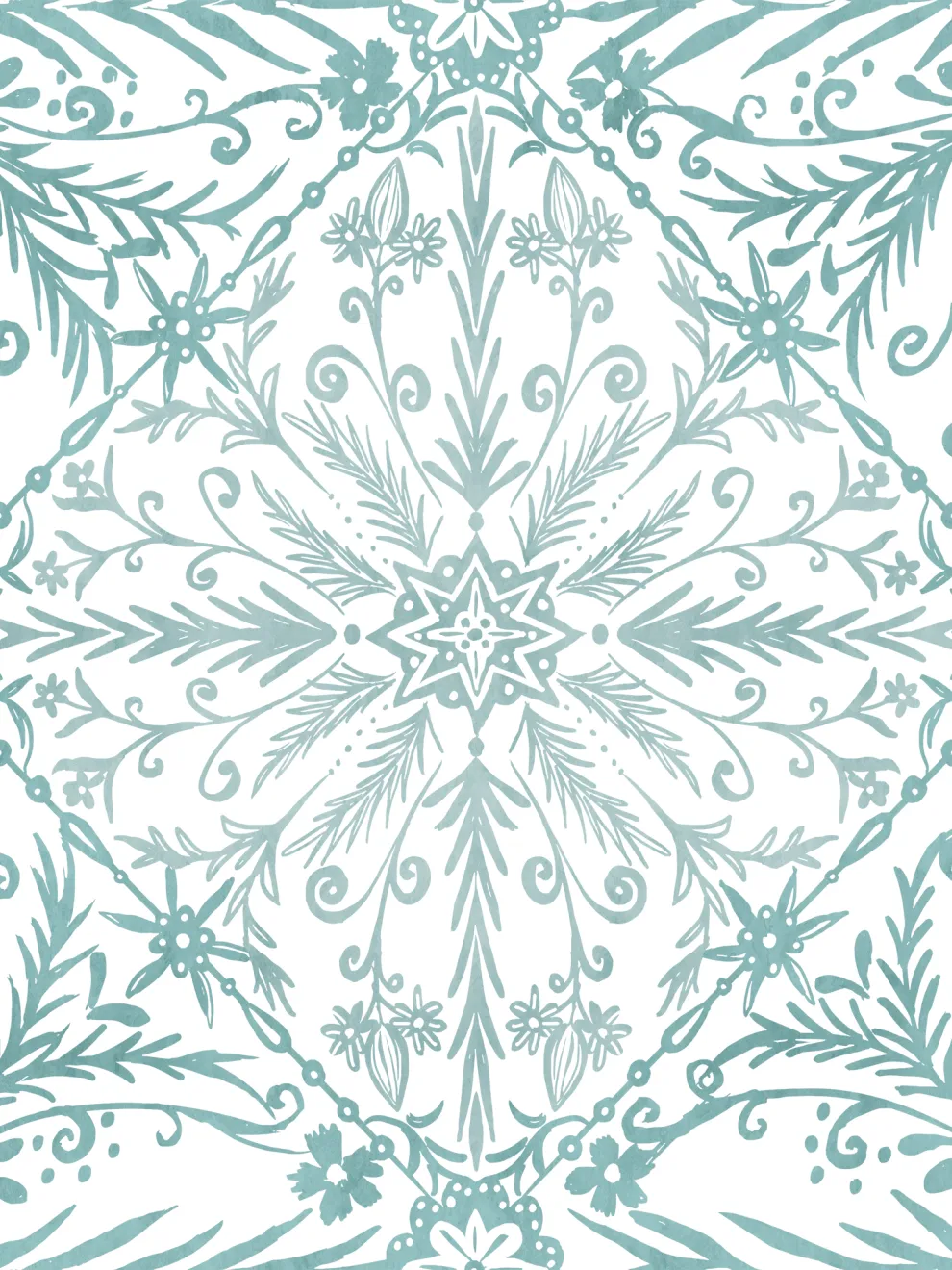 Elegant Moroccan Tile Pattern Wallpaper Mural