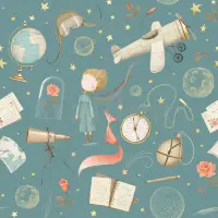 Dreamy Watercolor Nursery Airplane with Stars Wallpaper Mural