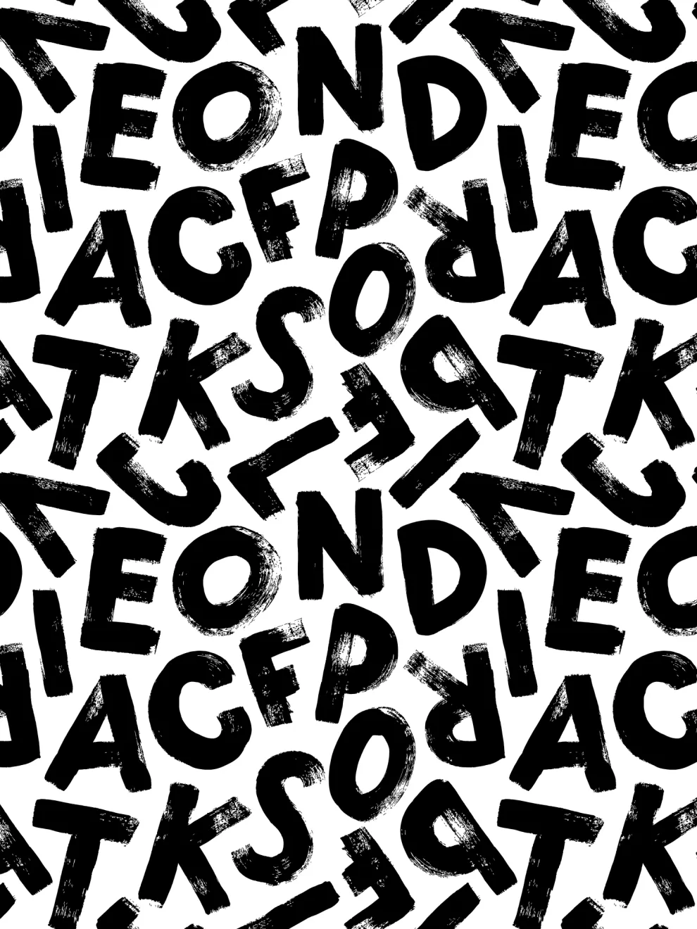 Modern Calligraphy Art Pattern Wallpaper Mural