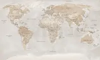 Global Geographic World Map Wallpaper Mural