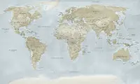 Global Geographic World Map Wallpaper Mural