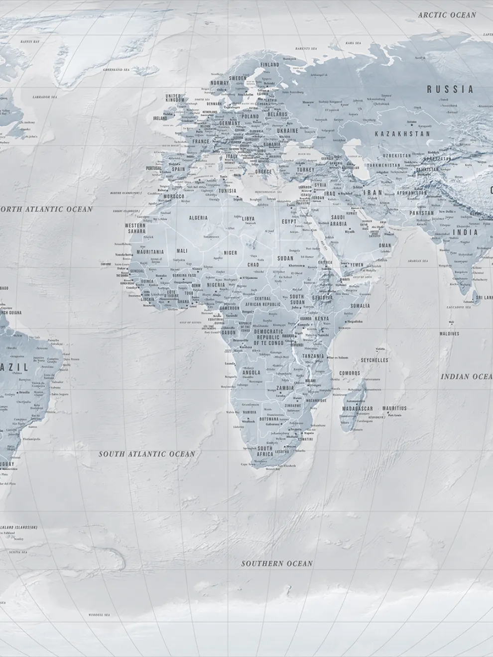 Global Geographic World Map Wallpaper Mural