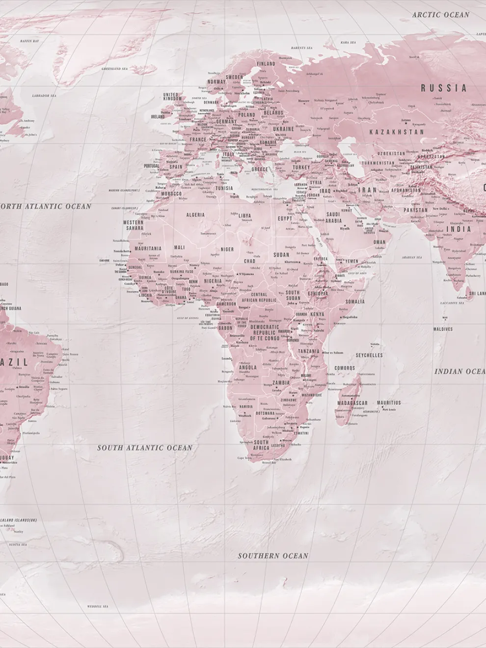 Global Geographic World Map Wallpaper Mural