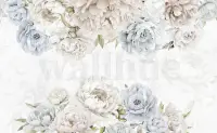Elegant Pastel Peony Floral Wallpaper Mural