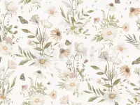 Kids Botanical Garden Wildflower Pattern Wallpaper Mural