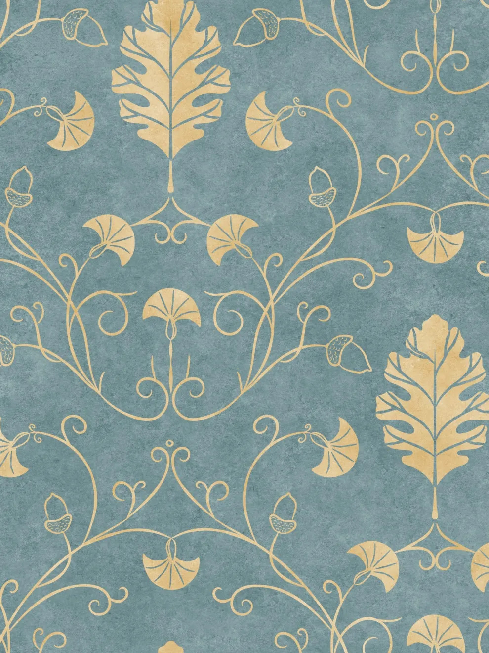 Elegant Floral Vine Pattern Wallpaper Mural