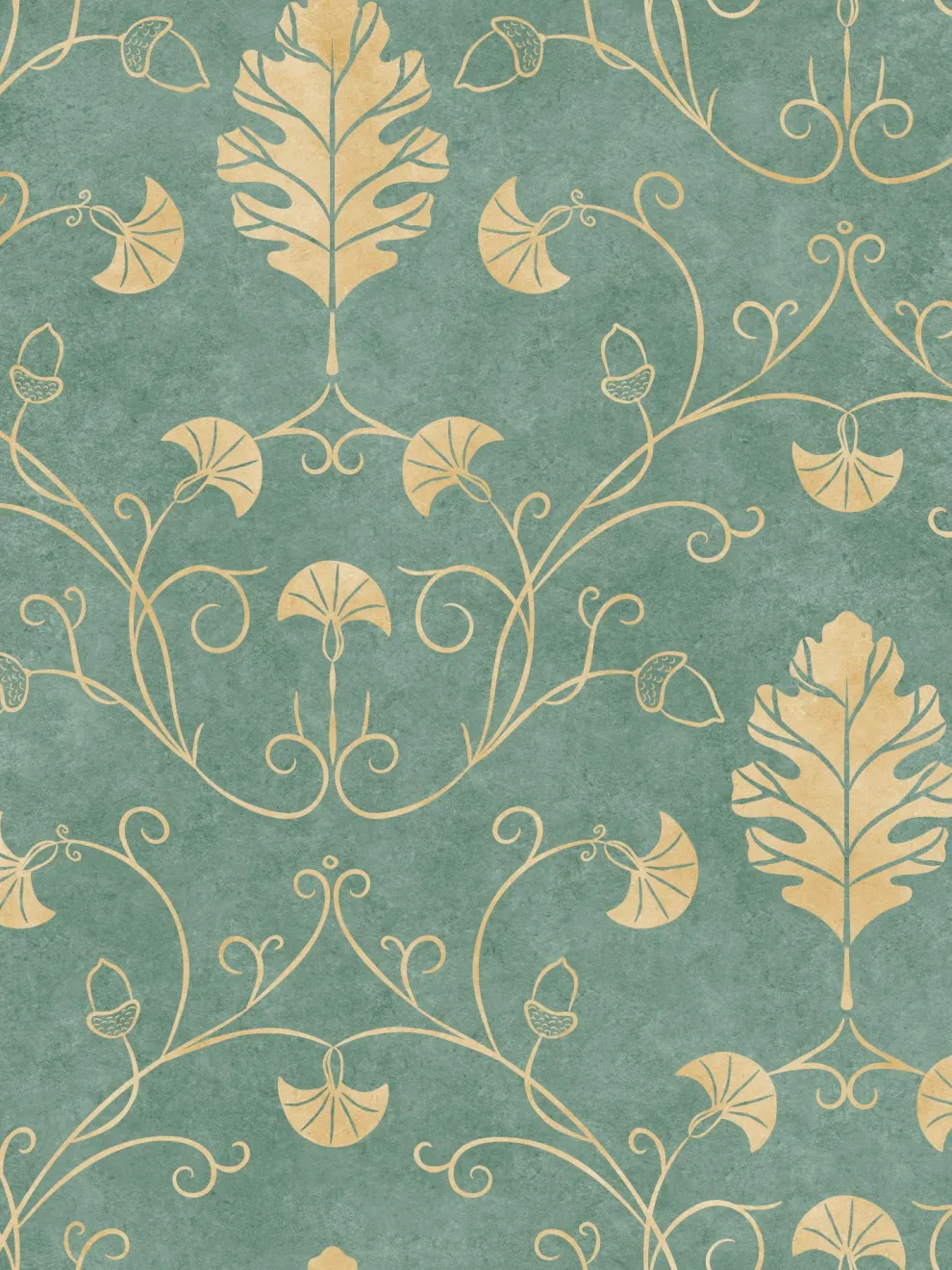 Elegant Floral Vine Pattern Wallpaper Mural