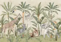 Kids Safari Animals Jungle Scene Wallpaper Mural